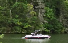 Boat on Lake Lure