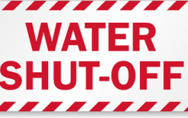 Water Shut Off sign
