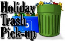 Holiday Trash Schedule Sign