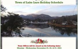 2023 Holiday Schedule for Town Hall