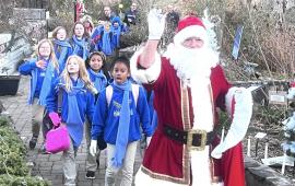 Santa leading the LLCA Choir 