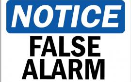 False Alarm Sign