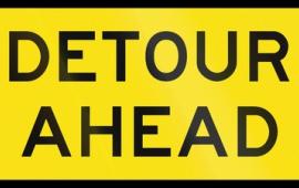 Detour Ahead Sign