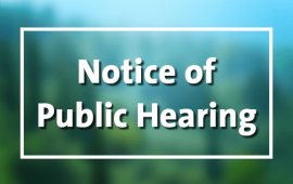 Notice of Public Hearing