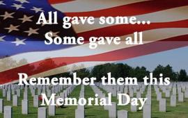Memorial Day Image - All gave some, Some Gave All