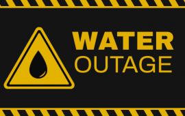 Water Outage sign