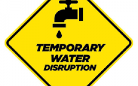Temporary Water Distribution sign