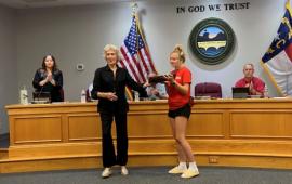 Callie Cobb with Mayor Pritchett