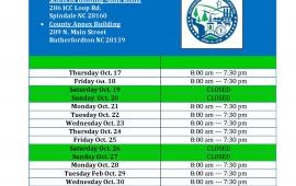 2024 Rutherford County NC Voting Schedule