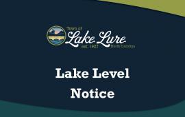Lake Level Notice Sign