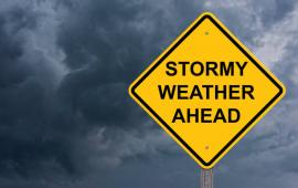 Stormy Weather Ahead Sign