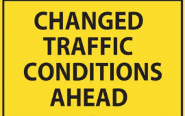 Traffic Change Sign