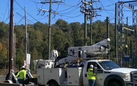 Fiber Installation at Dam Bridge