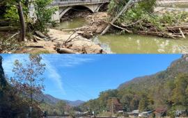 Flowering Bridge After Hurricane Helene and on 102524 