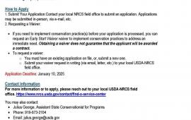 USDA - Natural Resources Conservation Service 2025 EQIP Hurricane Helene Assistance 