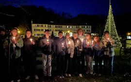 Student with candle light