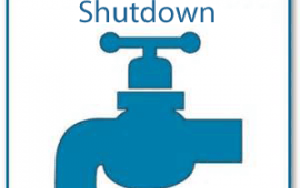 Temporary water shut off sign