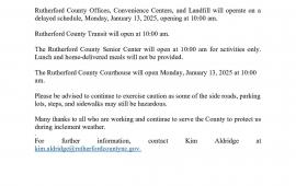 Delays Opening 1/13/25 at 10:00 AM