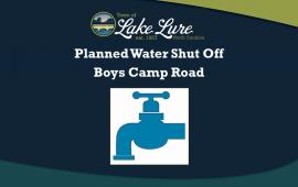 Planned Water Shut Off Sign