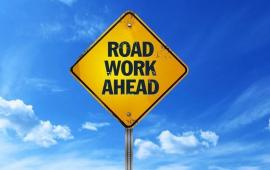 Roadwork Ahead Sign