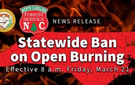 Statewide Burn Ban sign