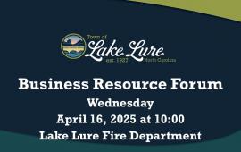 Lake Lure Business Resource Forum Sign