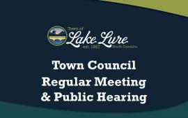 Town Council Regular Meeting and Public Hearing Sign