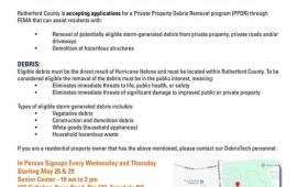 Rutherford County Personal Property Debris Removal  - Deadline 6/20/25
