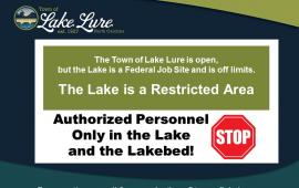Lake Lure is a Restricted Area - Authorized Personnel Only
