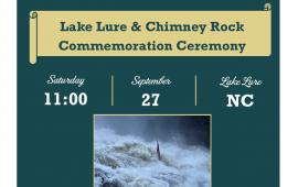 092725 Lake Lure & Chimney Rock Commemoration Ceremony Invitation