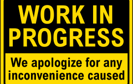 Work in Progress Sign