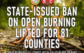  Burn Ban Lifted