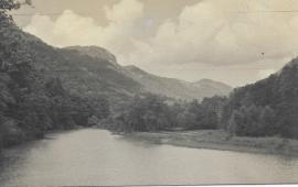 1920's View from the original Lake Lure Bridge - Now the Flowering Bridge