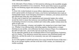 Open Letter of Thanks to the Community