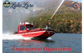 Employment Opportunity Banner with Fire Boat and Fire Department Seal