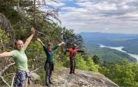 Hikers on Youngs Mountain Trail