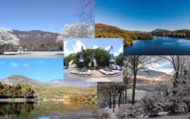 Lake Lure in all 4 seasons