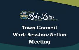 Town Council Work Session-Action Meeting sign