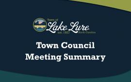 Town Council Meeting Summary sign