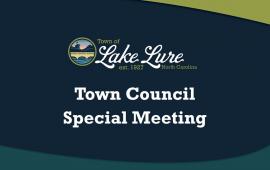 Town Council Special Meeting sign