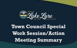 Town Council Special Work Session-Action Meeting Summary Sign
