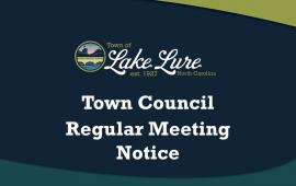 Town Council Regular Meeting Sign