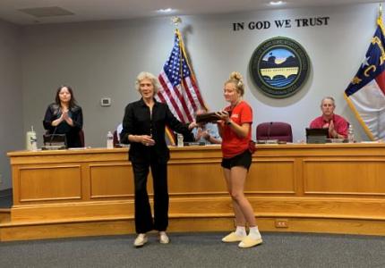Callie Cobb with Mayor Pritchett