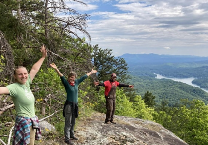 Hikers on Youngs Mountain Trail