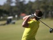 Golfer in a swing