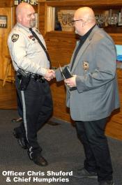 Chris Shufford Awarded by Sean Humphries