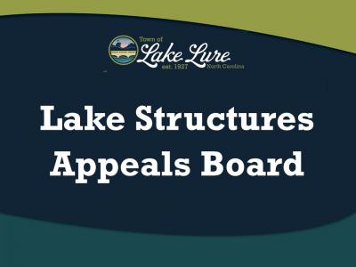 Lake Structures Appeals Board Sign
