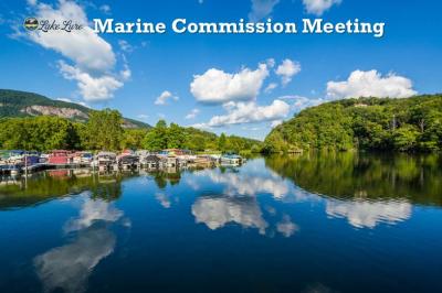 Marine Commission Meeting Banner with photo of the Marina