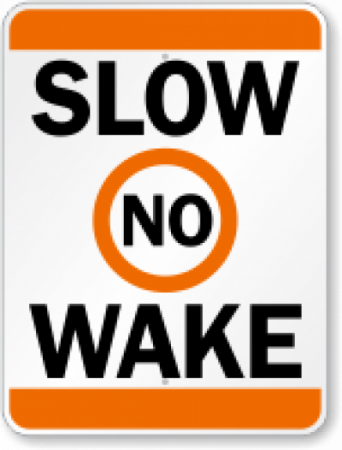 No-Wake Sign