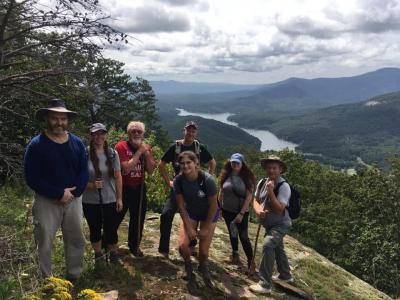 Trail Work Crew on Mountain Top